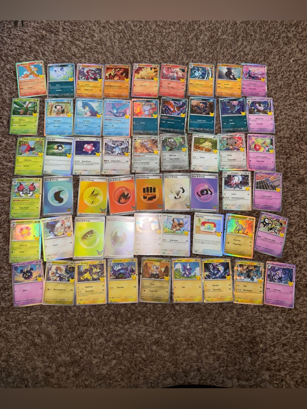 Pokemon 30th Celebration Bulk Card Lot of 54